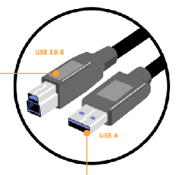 USB-A to USB-B cable